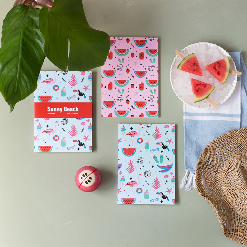 Set de 2 cuadernos Sunny Beach