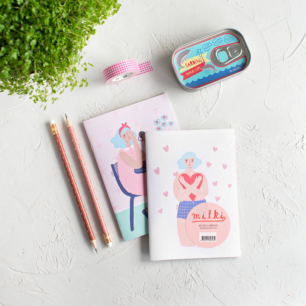 Set de 2 libretas AMOR