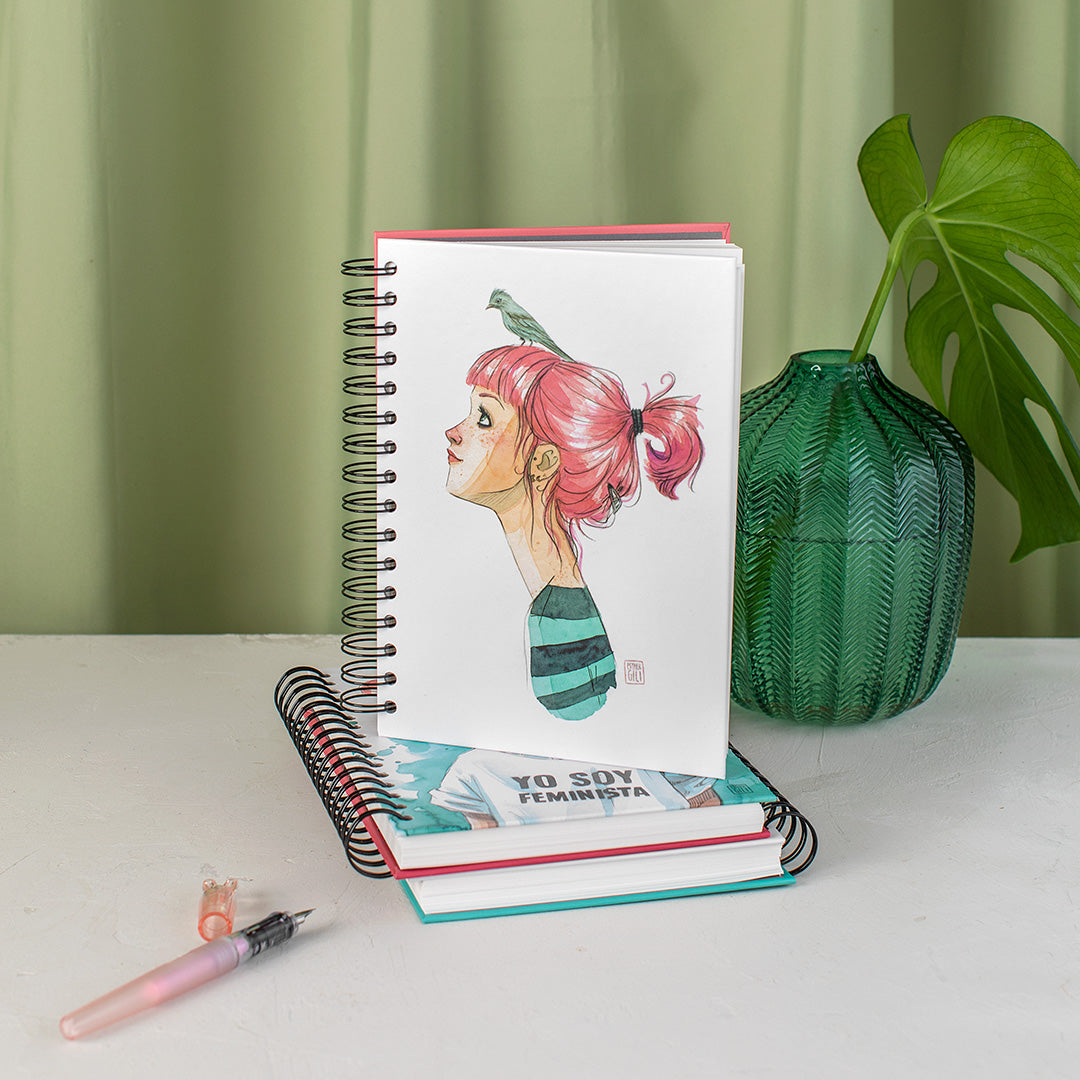 Cuaderno anillas Esther Gili «Pájaros en la cabeza»