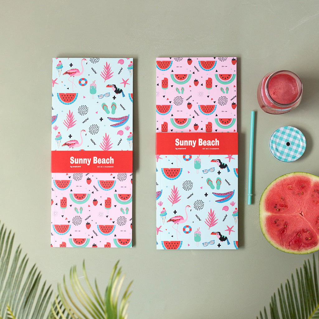 Set de 2 cuadernos Sunny Beach