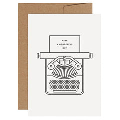 Tarjeta Premium Typewriter